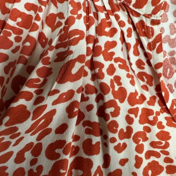 LOFT Animal Print Split Neck Dress MEDIUM NWT - Picture 4 of 4